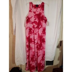 Women's Faded Glory Maxi Tie Dye Sun Dress Size XL